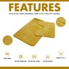 Lions Bath Mat Sets 2 Piece - Jacquard Greek Key