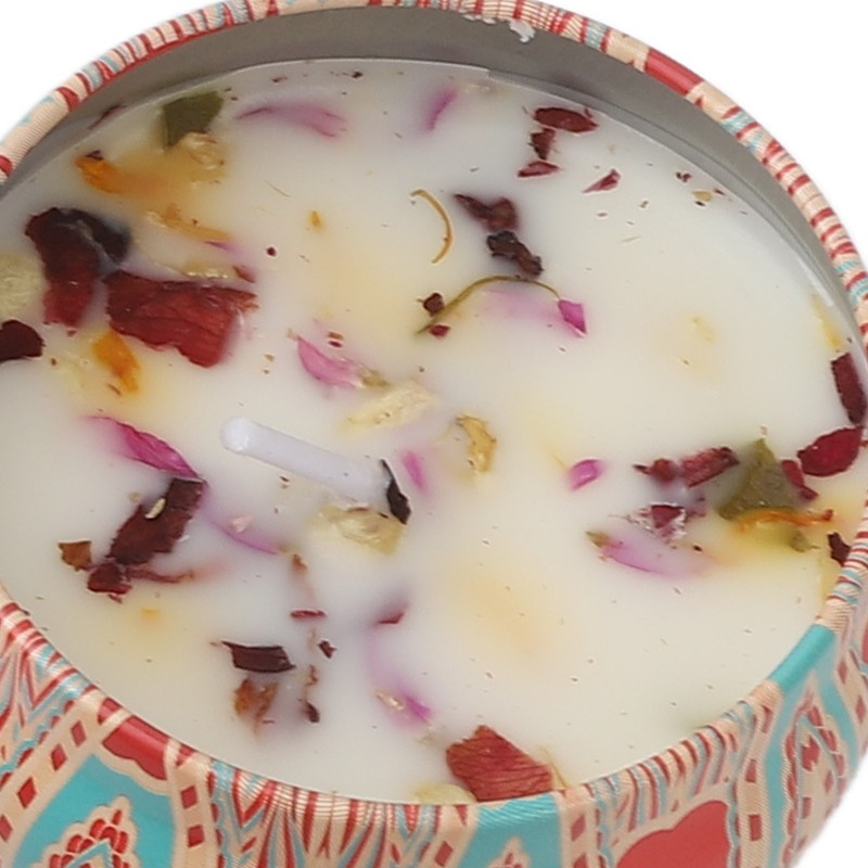 4pcs Dried Flower Aromatherapy Candle Set Long Lasting Aroma Scented