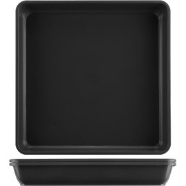 WAYNHUI Platillo cuadrado para plantas de 6/8/10/12/14/16/18/20 pulgadas, bandeja de recepción de agua cuadrada de plástico grande/pequeña (negro 10 pulgadas, paquete de 5 unidades)