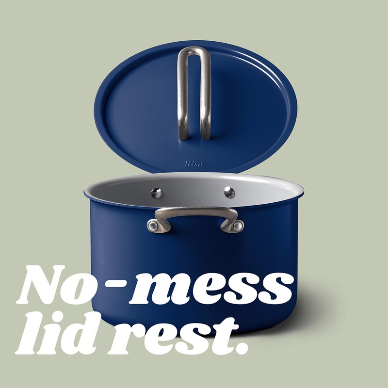 Nontoxic, nonstick BPA-free Risa kitchen stock pot with lid and