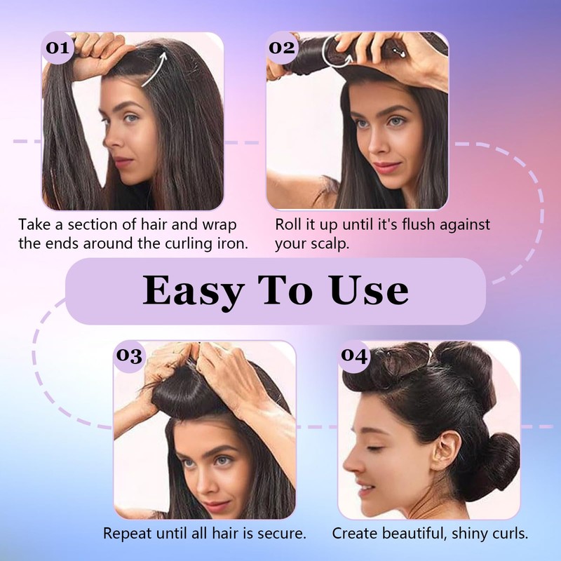 6PCS Overnight Blowout Rods, Heatless curling set, Soft and Non-Damaging
