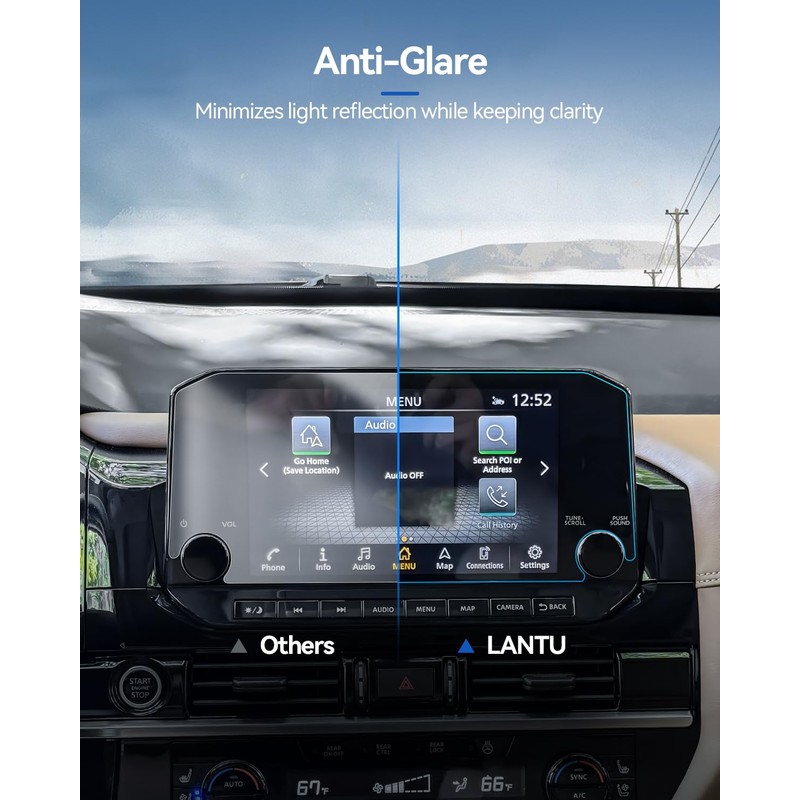 LANTU 2PCS Car Screen Protector for 2022 2023 2024 Nissan