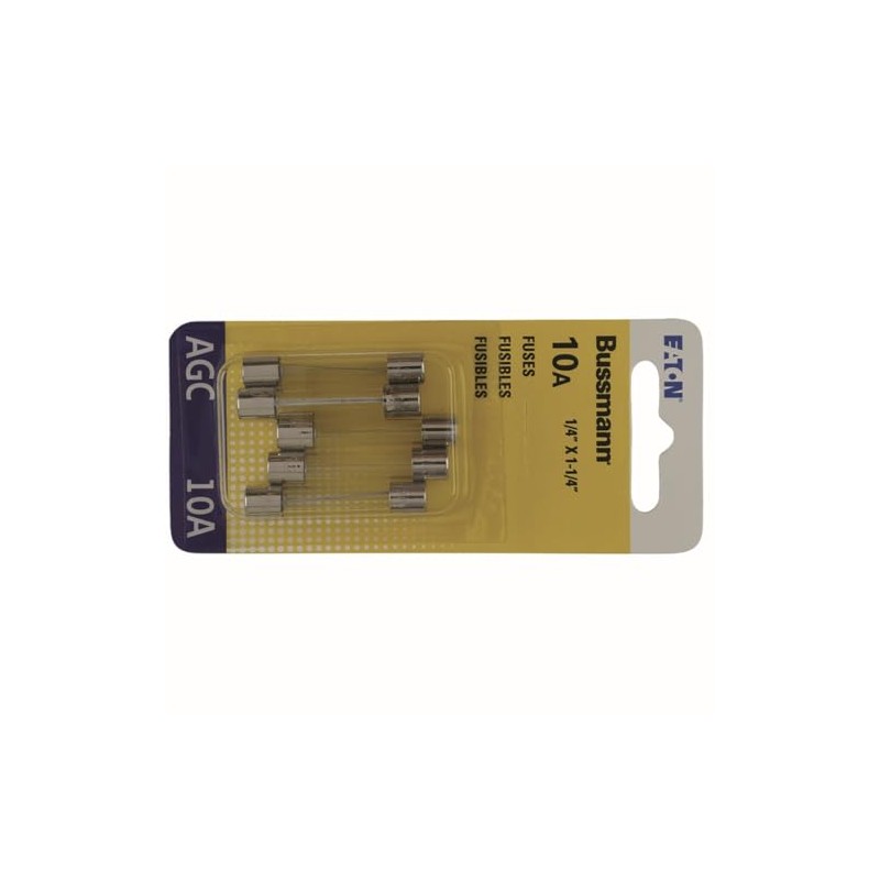 Bussmann AGC-10-R AGC Series Fuse, Fast Acting, 10 Amp, 250V,