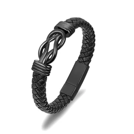 abooxiu Urn Bracelet for Ashes Leather Cremation Bracelet for Human Ashes Stainless Steel Ashes Bracelet Memorial Cremation Jewelry Keepsake Bangle for Men Women