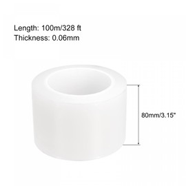 sourcing map Removable Protective Film, 3.15 Inch x 328 Ft Surface Protective Scratch Film Roll for Furniture, Electrical Appliances, Clear