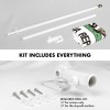 G128 5 Feet Tangle Free Spinning Flagpole (White) California Flag