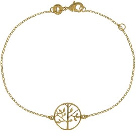 LES POULETTES JEWELS - Bracelet Tree of Life Gold Plated