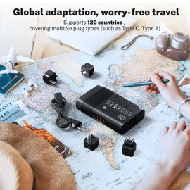 DOACE 500W Pure Sine Wave Voltage Converter, 220V to 110V European Travel Plug Adapter Converter, International Travel Transformer for US to Europe，UK, AU, EU, IT for laptop/Hair Straighteners/Cameras