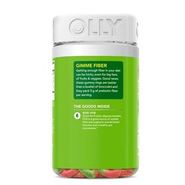 OLLY Fiber Gummy Rings, 5g Prebiotic Fiber, FOS (Fructo-oligosaccharides), Digestive Support, Berry Melon