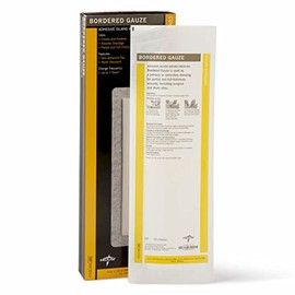 Medline Medline Bordered Gauze, 6" x 6" Adhesive Island Wound Dressing, Sterile, 15 Count