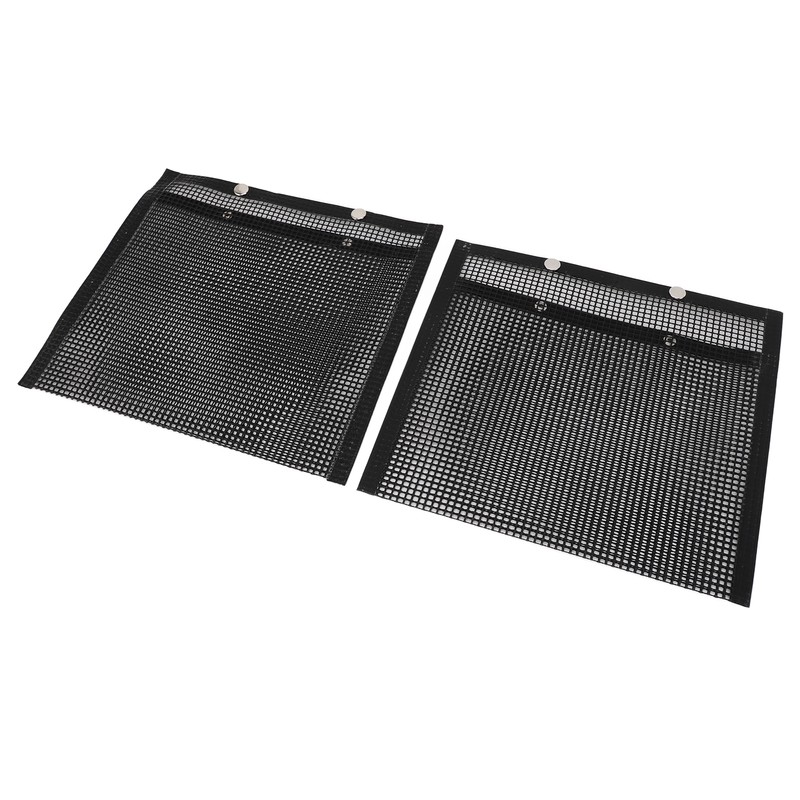 2 Pcs BBQ Mesh Grill Bags Reusable Glass Fibre Heat