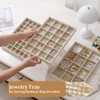 KATISYIO Large Velvet Jewelry Drawer Organizer Trays Set of 4