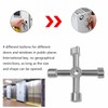 Bodiiwuliu Multifunctional 4-way universal triangular key, multifunctional cross key, cross