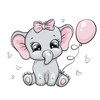 Elephant Wall Art Nursery - Animal Wall Stickers Lovely Elephant