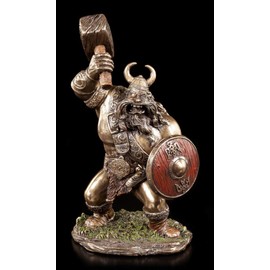 Viking Figure with Hammer | Veronese Decorative Bronze Look