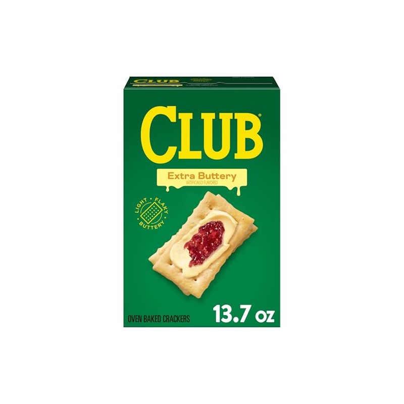 Club Crackers, Lunch Snacks, Snack Crackers, Extra Buttery, 13.7oz Box