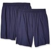 Soffe Men's Classic Cotton Pocket Short, Navy (2 Pack), Large