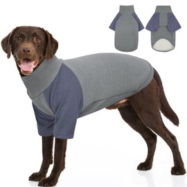 OUOBOB Dog Coat Turtleneck Stretchy Dog Sweater, Soft Dog Cold Weather Coat, Fleece Dog Apparel Vest for Large Dogs, Turtleneck Knit Sweatshirt Lightweight Clothes Jumpsuit Shirt Great Dane XXXXL