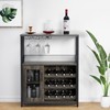 GarveeHome Wine Cabinet with Large Storage Space and Detachable Rack,