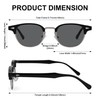 Pro Acme Polarized Sunglasses for Men Women Classic Semi-Rimless Frame