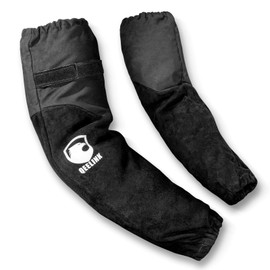 Leather Welding Work Sleeves for Men&Women - Heat&Flame Resistant Arm Protection with Kevlar Stitching and Cotton Lining (One Size Fit Most, Black)