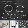 120Pcs Key Rings Six Different Sizes Key Ring Hoop (12mm,15mm,20mm,25mm,28mm,30mm)