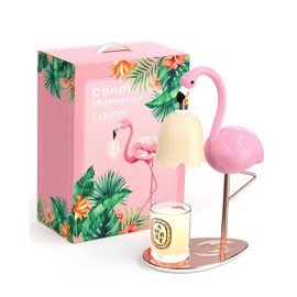 CODOGOY Fragrance Candle Warmer Flamingo Lamp with Timer, Dimmable, Halogen, Polished, Pink, for Home Decor 6.69 x11 x15.35 in, 2580LM