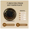 150PCS Paper Plates and Napkins Set - Black and Gold