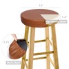 Shinnwa Bar Stool Cushion Leather Bar Stool Covers Round Waterproof