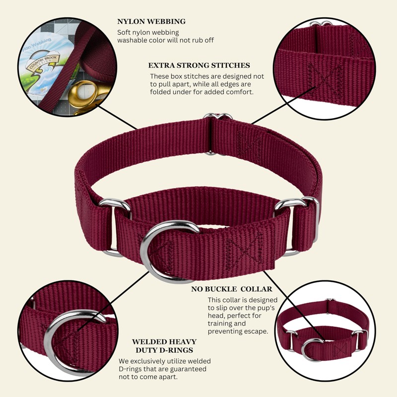 Country Brook Design | Martingale Heavyduty Nylon Dog Collar -