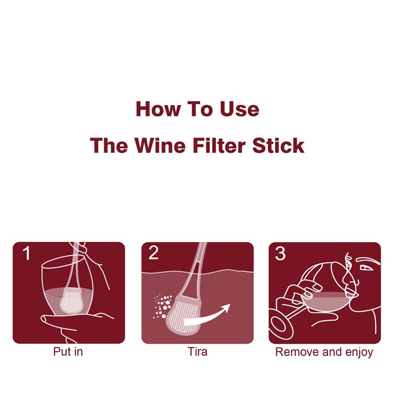 Wine Wand Filter Sulfite Purifier: Wine Filters Remover Histamines Sulfite