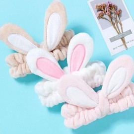 Wine & Cook Artbox/Wine & Cook Rabbit Velvet Face Wash Headband Rabbit Headband - Pink / 아트박스/와인앤쿡 래빗 벨벳 세안밴드 토끼 머리띠 - 핑크