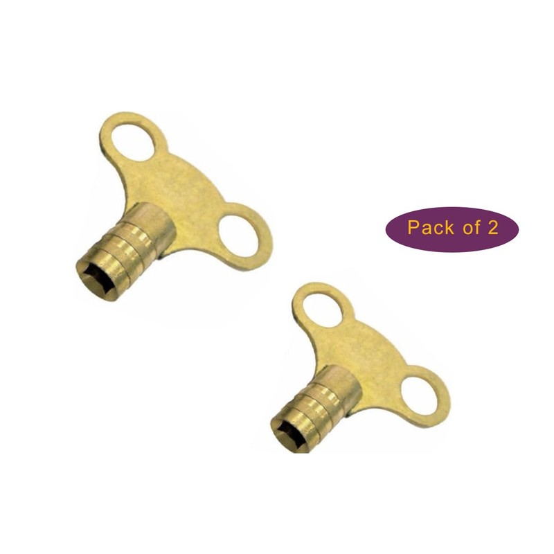 Radiator Bleed Key Solid Brass Clock Key Easy Grip Butterfly