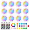 Wireless 16 Color Changing LED Puck Light 12 Pack LED