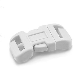 Ganzoo Plastic Click Fastener Set of 10, 3/8 Inch Clip Clasp/Buckle/Buckle for Paracord Bracelets, Dog Collars, Backpack, Colour: White