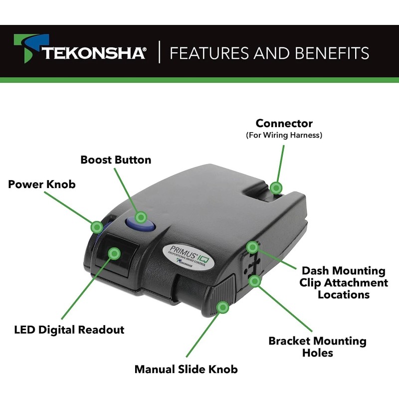 Tekonsha 90160 Primus IQ Electronic Brake Control 1-3 Axles