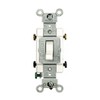 Leviton CS215-2W 064-Cs215-02W Grounded Toggle Switch, 120/277 Vac, 15 A, 2 P, White