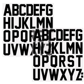 2 Sheets Iron on Letters for Clothes, 2 Inch Heat Transfer Letter Patches A-Z Alphabets PU Transfers Stickers for DIY Crafts Sport T Shirts Clothes (Black)