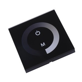Cocoarm LED Light Strip Dimmer Controller Einer Farbe Touch Panel Wandschalter DC 12V-24 V Einstellbare Helligkeit mit Berührungssteuer (BLACK)