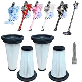 Feenynic 4pack Hepa Filter replacement for Trucozie Cordless Vacuum Cleaner T350, Washable & Reusable Cone Vacuum Replacement Filters for Trucozie Stick Vacuum.