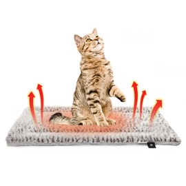 Mora Pets Self Heating Cat Pad Self Warming Cat Bed 22" x 17" Thermal Cat Mat Extra Warm Pet Mat for Outdoor and Indoor Large Kittens Small Puppy Pets