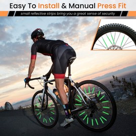 XIATIAN Pack of 72 Bicycle Spoke Reflectors, 360° Visibility Reflectors Bicycle Reflector Spokes, Bicycle Spokes Alternative to Cat's Eyes, for Common Spoke Wheels