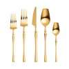 Millie Brushed Gold Stainless Steel Flatware - Set of 20