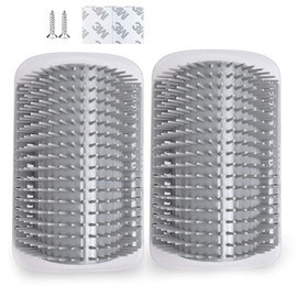 2PCS Cat Self Corner Groomer Wall Corner Massage Comb Cat Corner Groomer Brush for Long Short Hair Cats Hair Combing