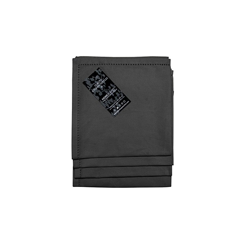 Homescapes - Four - Black - Napkins - 100% Cotton