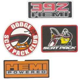 4-Pack Dodge Scat Pack and HEMI Vinyl Stickers Made in Detroit