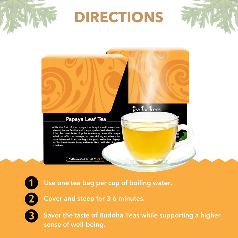 Buddha Teas Organic Papaya Leaf Tea - OU Kosher, USDA