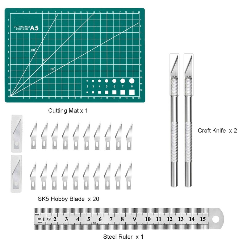 Craft Knife Precision Hobby Knife Kit with 2 Exacto Knife