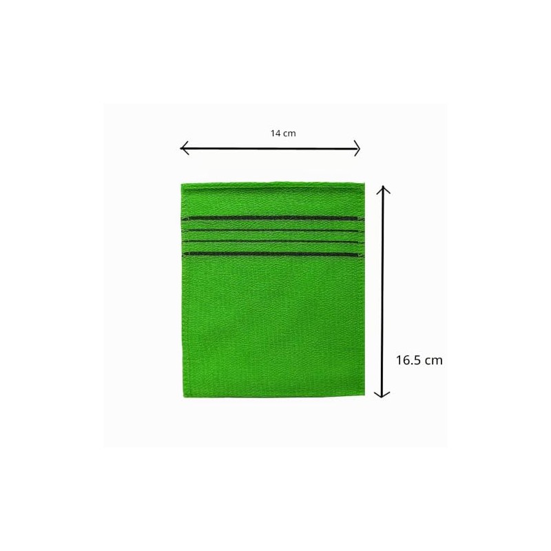 The Original Korean Exfoliating Mitt Body Scrub 4 piezas (Verde
