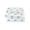 Mk Home 4pc Queen Sheet Set White Grey Elephant New